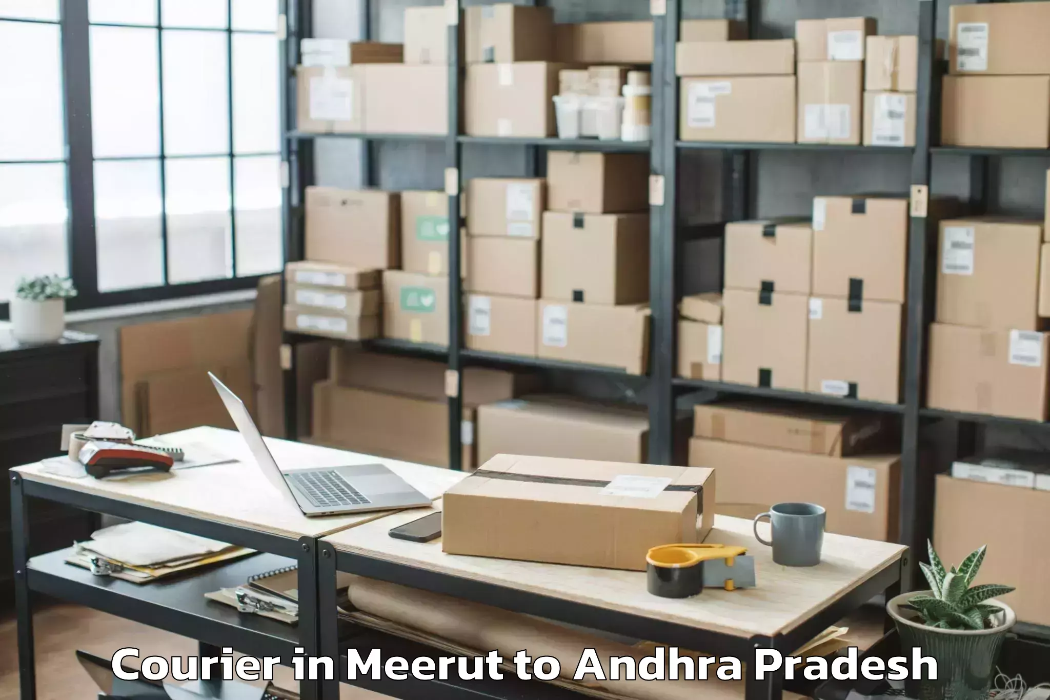 Hassle-Free Meerut to Kanuru Courier